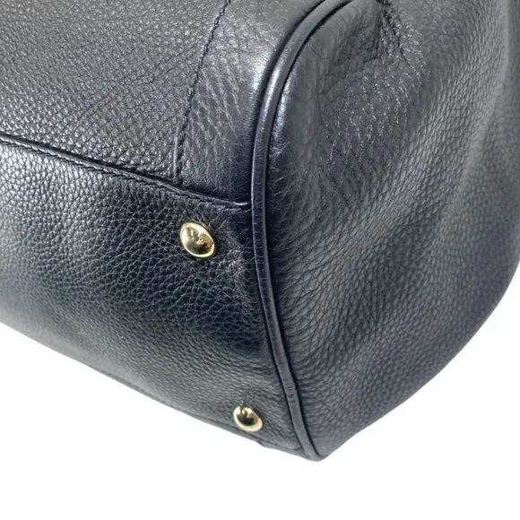 Gucci Soho Leather Mini Boston Bag Interlocking GG Logo Black - Picture 4 of 10